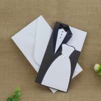 Wedding Dress and Business Suit Invitation Card Wedding Invitation Card Customized Gate Fold
